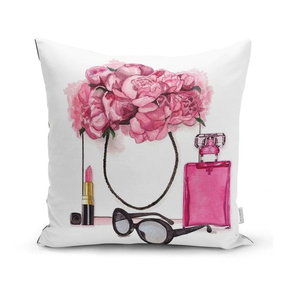 Povlak na polštář Minimalist Cushion Covers Pink Flowers and Perfume, 45 x 45 cm