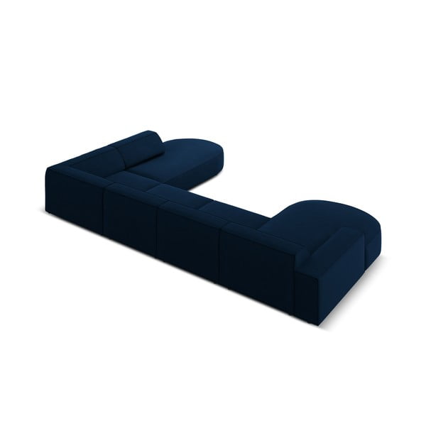 Modrá sametová rohová pohovka (pravý roh) Jodie - Micadoni Home-image-4