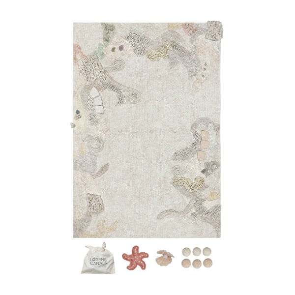 Béžový bavlněný dětský hrací koberec 140x200 cm Seabed – Lorena Canals-image-3