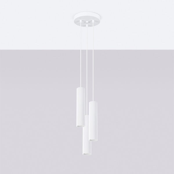 Bílé závěsné svítidlo ø 19,5 cm Gleam – Sollux-image-4