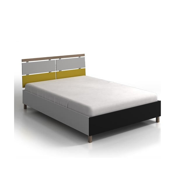 Dvoulůžková postel z borovicového a bukového dřeva s úložným prostorem SKANDICA Vaxholm, 160 x 200 cm
