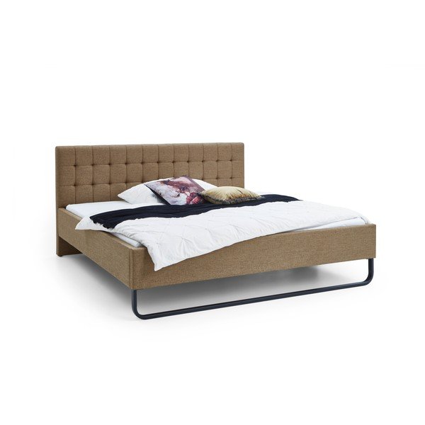 Světle hnědá čalouněná dvoulůžková postel bez roštu 180x200 cm Lambada – Meise Möbel-image-4