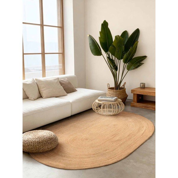 Oboustranný/ručně tkaný jutový koberec v přírodní barvě 160x230 cm Braided – Hanse Home-image-1