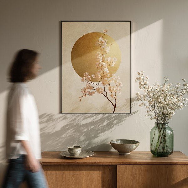 Tištěný obraz s rámem 60x80 cm Cherry Blossoms – Styler-image-1