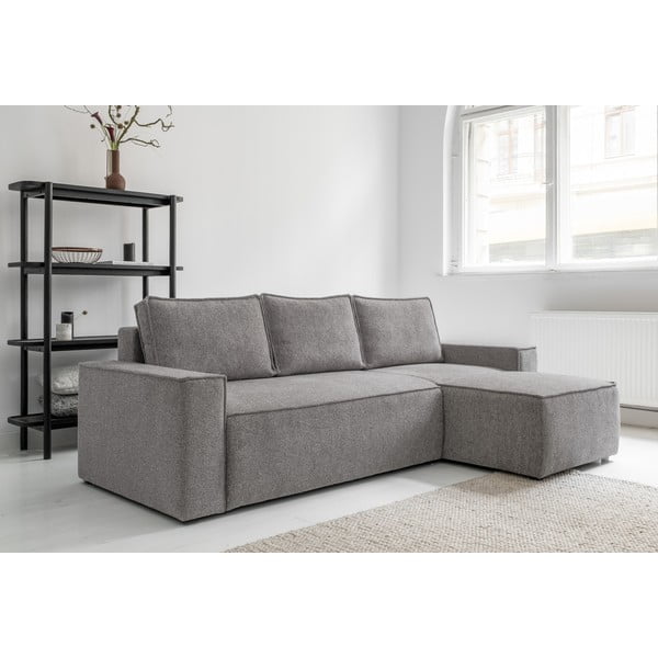 Světle šedá rozkládací rohová pohovka (variabilní) Brave Dave – Miuform-image-2