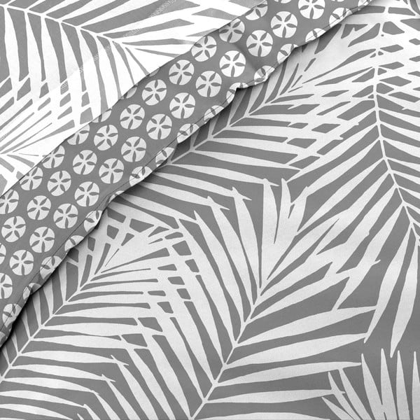 Šedý bavlněný povlak na peřinu na jednolůžko 140x200 cm Botania – douceur d'intérieur-image-2