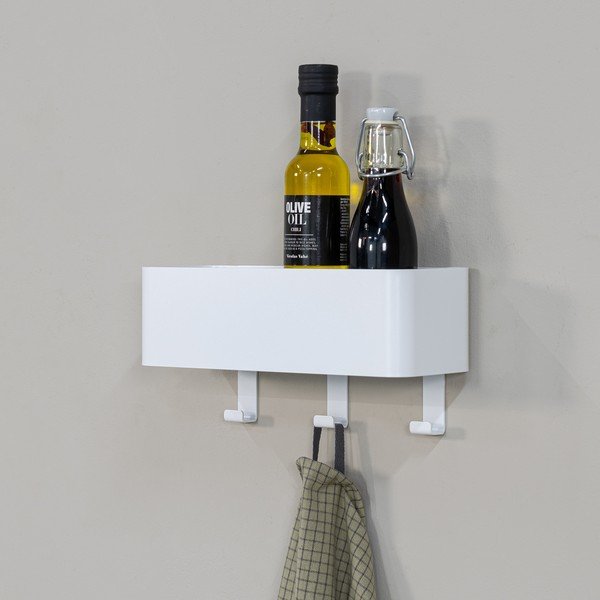 Bílá nástěnná ocelová koupelnová polička Multi – Spinder Design-image-1