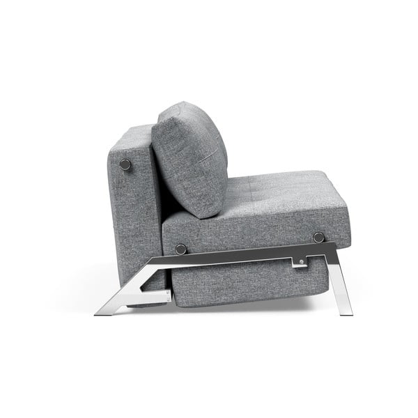 Šedá rozkládací pohovka Innovation Cubed Chrome Twist Granite, 100 x 154 cm-image-4