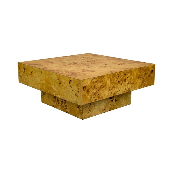 Konferenční stolek v dekoru ořechu v přírodní barvě 90x90 cm Quinn – Dutchbone-image-2