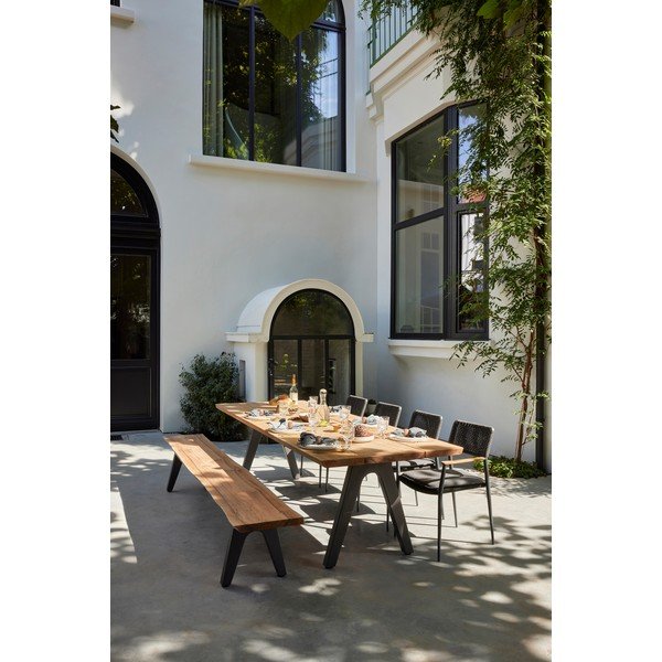 Černá/přírodní zahradní lavice Pure – Diphano-image-4