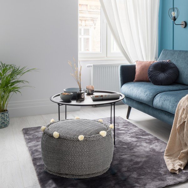 Černo-bílý taburet Canazei – Tomasucci-image-1