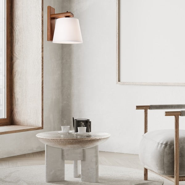 Tmavě hnědé nástěnné svítidlo ø 20 cm Aida – LAMKUR-image-1