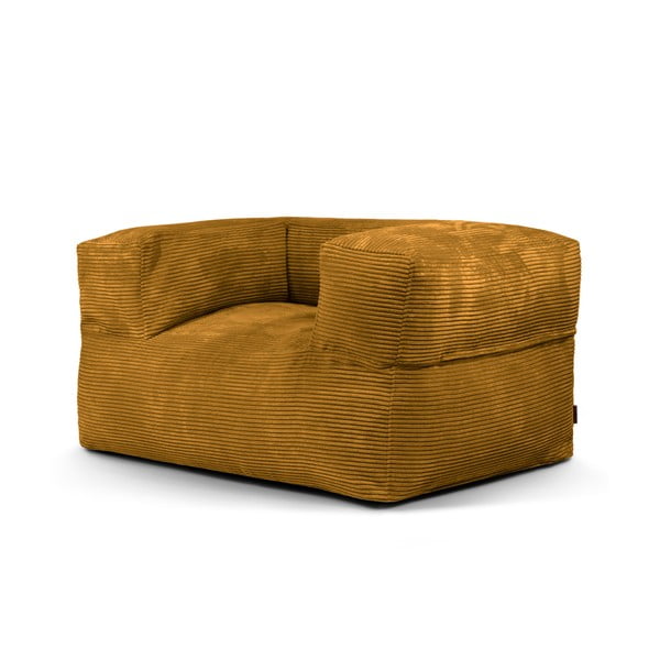 Manšestrový sedací vak v hořčicové barvě MooG – SLOWDOWN