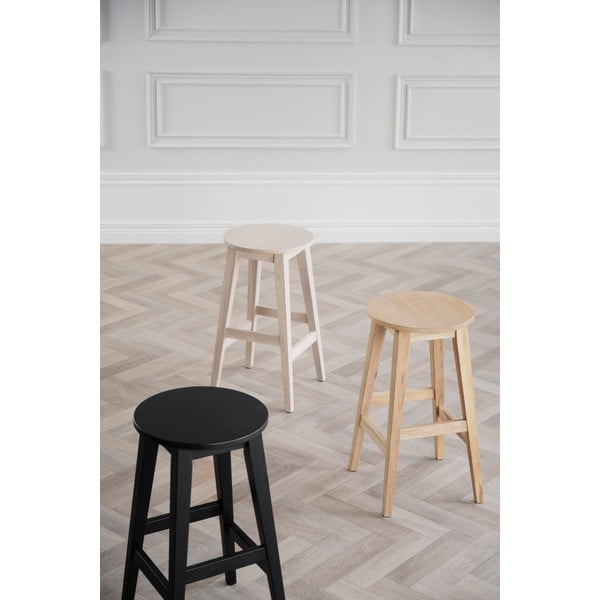 Barová stolička z dubového dřeva v přírodní barvě (výška sedáku 65 cm) Austin – Rowico-image-2
