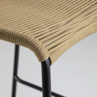 Béžová barová židle s ocelovou konstrukcí Kave Home Glenville, výška 62 cm