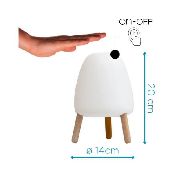 Bílá stolní lampa Tomasucci Jelly, výška 20 cm-image-2