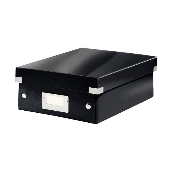 Černý kartonový úložný box s víkem Click&Store - Leitz-image-2