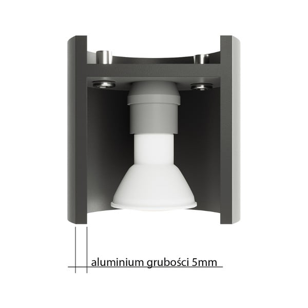 Bílé stropní svítidlo s kovovým stínidlem Vulco – Sollux-image-3