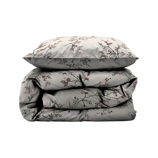 Béžové povlečení na jednolůžko z bavlněného saténu 140x200 cm Grace – Södahl-image-3