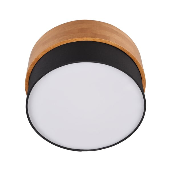 Stropní svítidlo v černo-přírodní barvě s textilním stínidlem Seasons – Trio-image-2