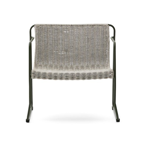 Šedozelené kovové zahradní křeslo Maurina – Kave Home-image-2