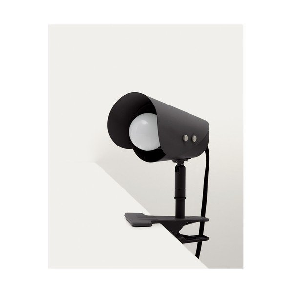 Černá kovová stolní lampa s klipem (výška 16 cm) Jula – Kave Home-image-4