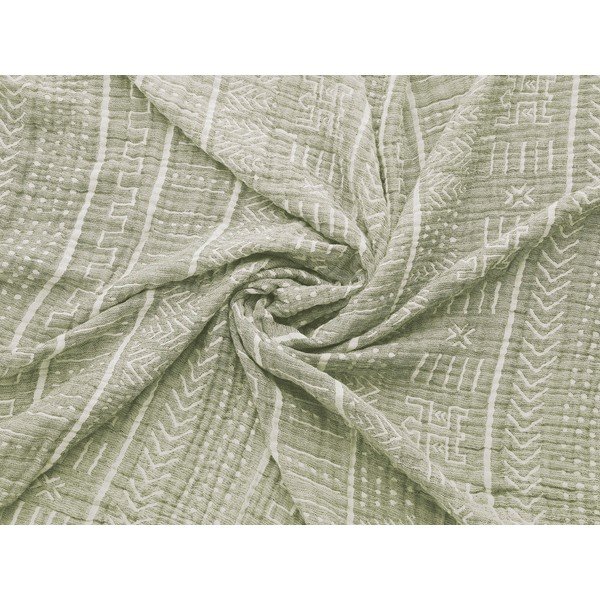 Zelený mušelínový přehoz na dvoulůžko 220x240 cm Etno - Mijolnir-image-1