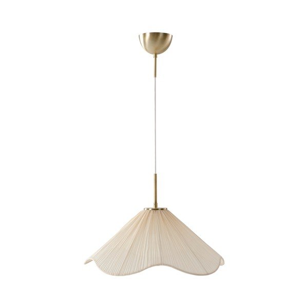 Krémové látkové závěsné svítidlo ø 50 cm Lunaria – Jotex