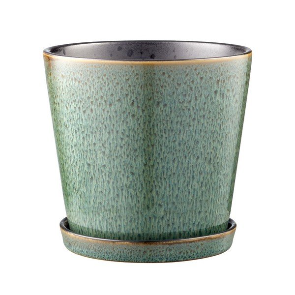 Kameninový obal na květináč ø 14 cm Gastro Green/Black – Bitz-image-3