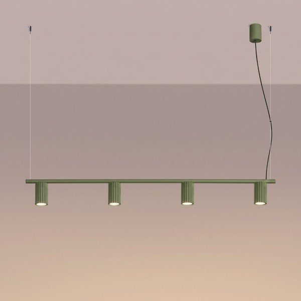 Zelené hliníkové závěsné svítidlo Gleam – Sollux-image-4