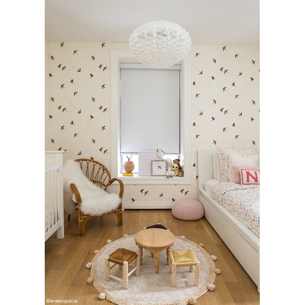 Béžový pratelný ručně tkaný bavlněný dětský koberec ø120 cm Bubbly Honey – Lorena Canals-image-3