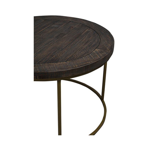 Hnědý dřevěný konferenční stolek Rowico Dalton-image-1