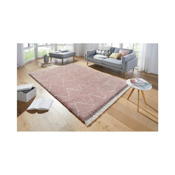 Růžový koberec Mint Rugs Rotonno, 200 x 290 cm-image-1