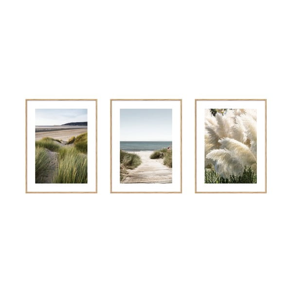 Obrazy v sadě 3 ks 30x40 cm Beach – knor