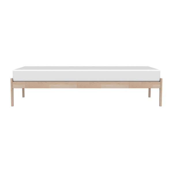 Hnědý rám postele z masivního březového dřeva Kiteen Avanti, 95 x 206 cm