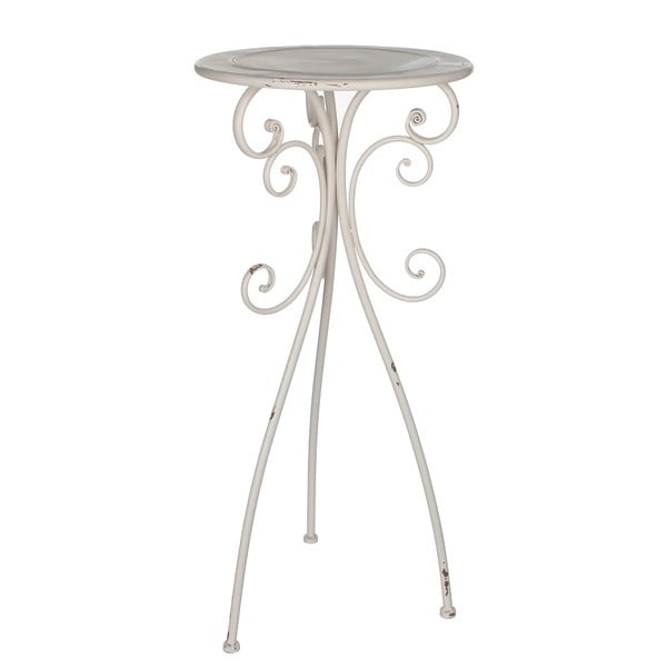 Bílý stolek na květinu Mica Antoinette, 73,5 x 34 cm