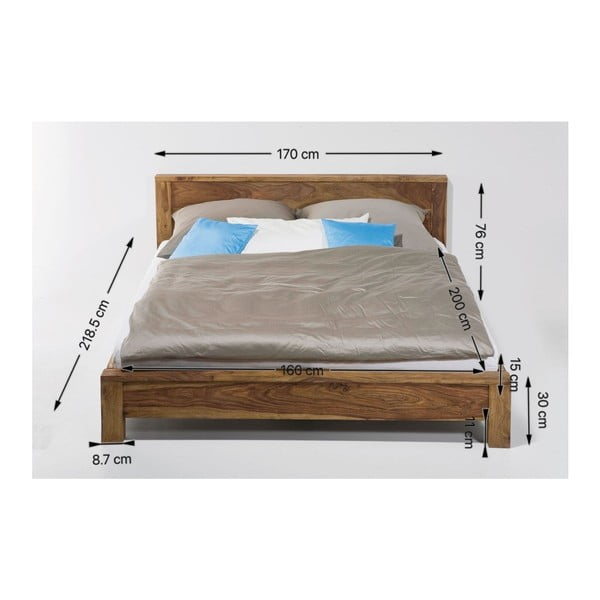 Postel z exotických dřevin Kare Design Authentico Bett, 160 x 200 cm-image-3