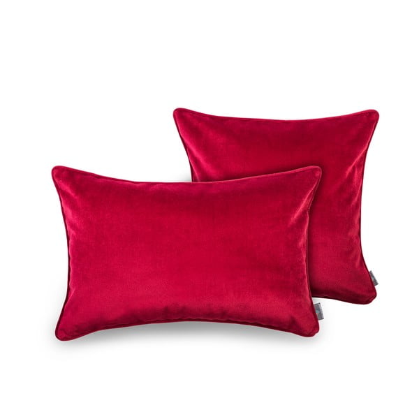 Červený povlak na polštář WeLoveBeds Mystic Burgundy, 50 x 50 cm-image-2