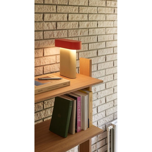 Oranžovo-béžová stolní lampa (výška 25 cm) Sleek – Hübsch-image-1