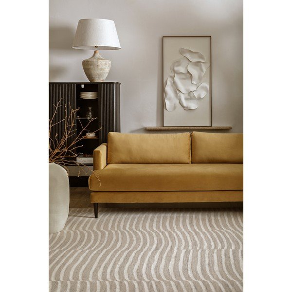 Šedobéžový vlněný koberec 133x190 cm Agnus Tides – Agnella-image-1