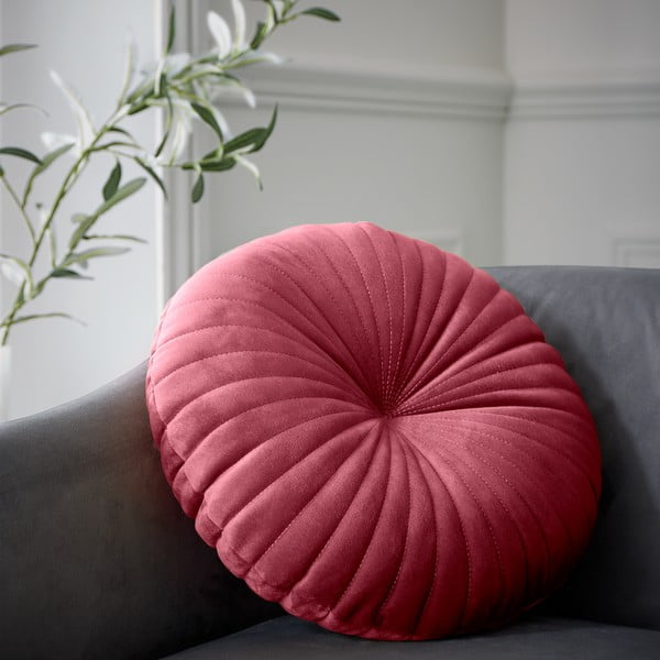 Sametový dekorační polštář ø 40 cm Round Soft Touch – Catherine Lansfield-image-1