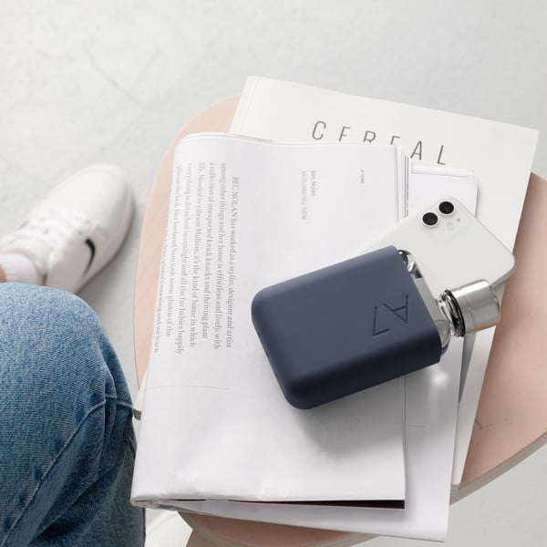 Modré silikonové pouzdro na placatku Memobottle A7 Sleeve-image-3