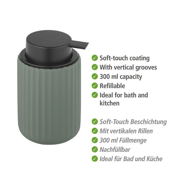 Zelený keramický dávkovač na mýdlo Wenko Belluno-image-3