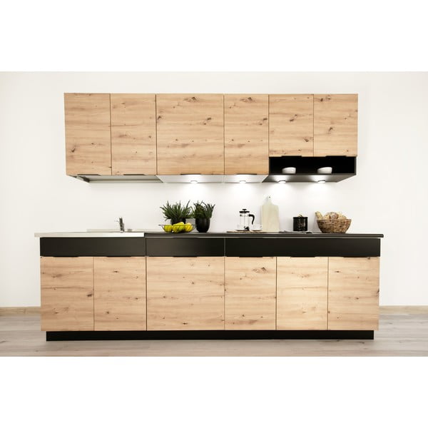 Rovná kuchyně bez pracovní desky (bez montáže) 260 cm Kian – STOLKAR-image-1