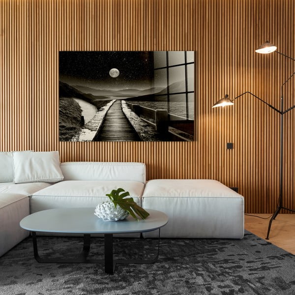 Skleněný obraz 120x80 cm Moon path - Styler-image-2