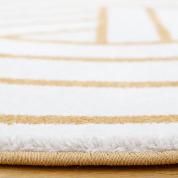 Bílo-žlutý koberec Nattiot Luisa, ø 110 cm-image-3