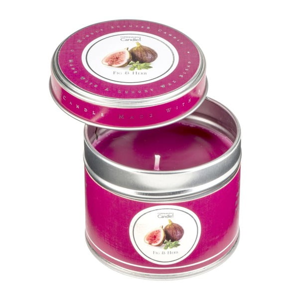 Aroma svíčka v plechovce s vůní fíků a bylinek Copenhagen Candles, doba hoření 32 hodin