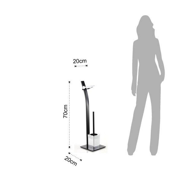 Ocelový stojan na toaletní papír se štětkou Sayo - Tomasucci-image-3