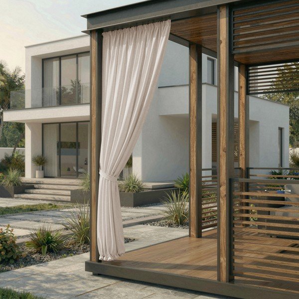 Krémový dimout/venkovní závěs Calisto – Filumi-image-1