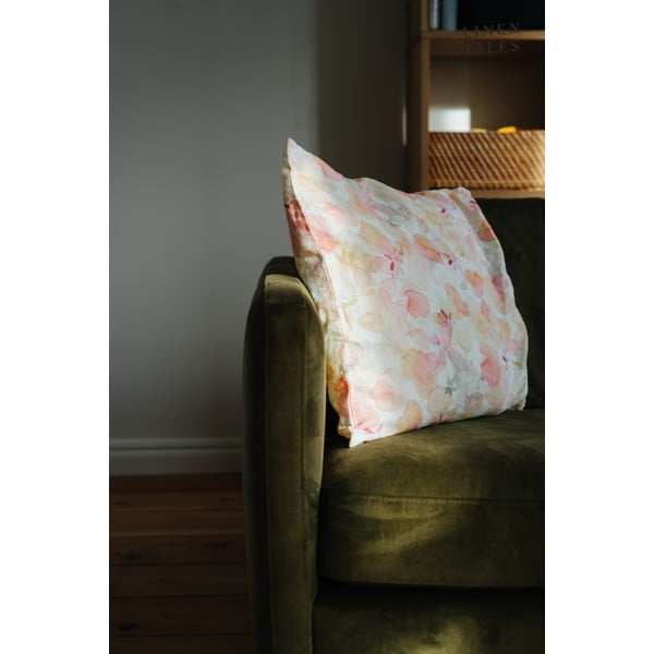 Lněný povlak na polštář 40x40 cm Floral – Linen Tales-image-2